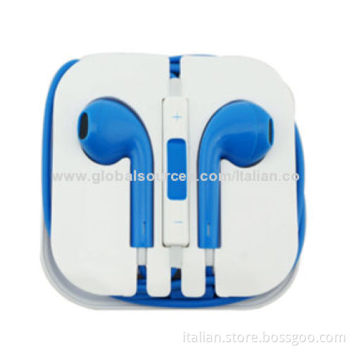 Colorful In-ear Earphones for iPhone 5/5S/5C with Volume Control and Mic
